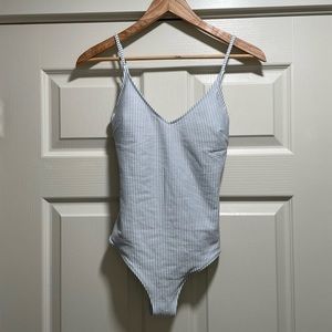 H&M striped one-piece swimsuit